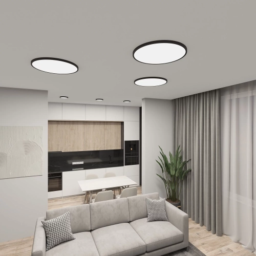 Потолочный светильник Denkirs Thin DK6520-BK изображение в интернет-магазине Cramer Light фото 2