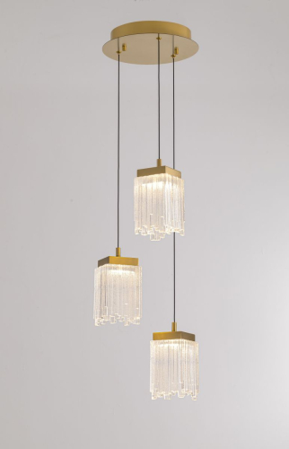 Подвесной светильник Delight Collection MD25020403-3A2 Satin gold изображение в интернет-магазине Cramer Light фото 2
