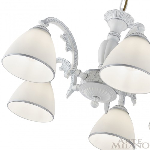 Подвесная люстра Arte Milano 340837/5 WT+SL изображение в интернет-магазине Cramer Light фото 6