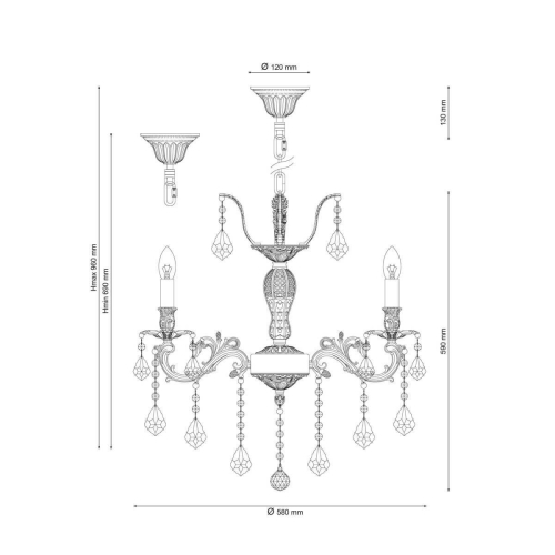 Подвесная люстра Lucia Tucci Barletta 122.6 Antique изображение в интернет-магазине Cramer Light фото 3