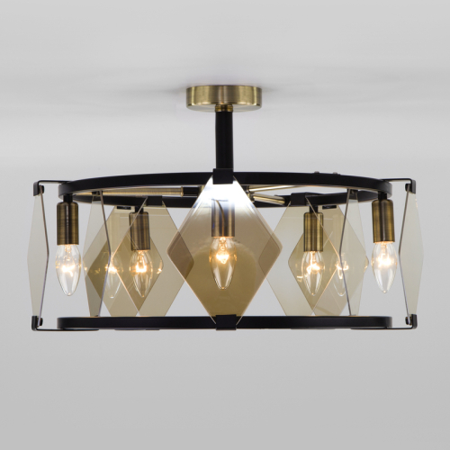 Потолочная люстра Eurosvet Aragon 60116/5 черный изображение в интернет-магазине Cramer Light фото 5