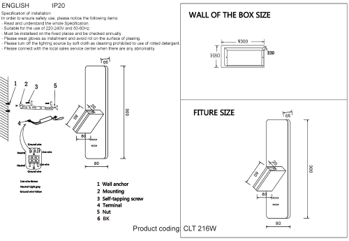 Настенный светильник Crystal Lux CLT 216W WH изображение в интернет-магазине Cramer Light фото 7