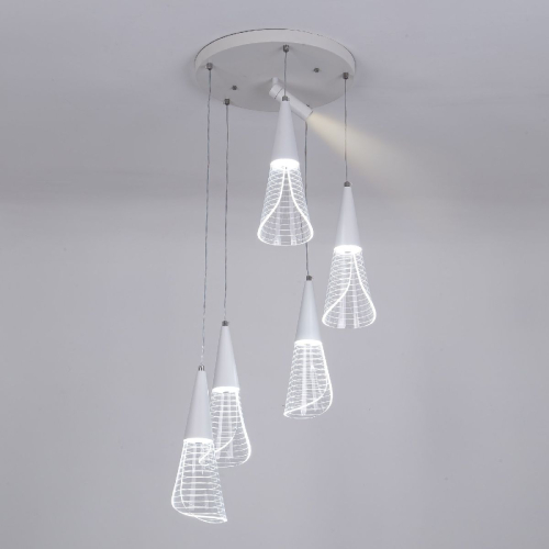 Каскадная люстра LED4U L7106-6 WТ изображение в интернет-магазине Cramer Light фото 4