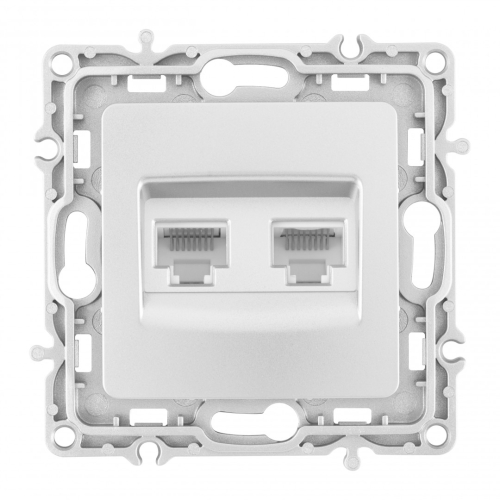 Розетка RJ45 Arte Milano 217.45-2.silver дополнительное фото фото 4