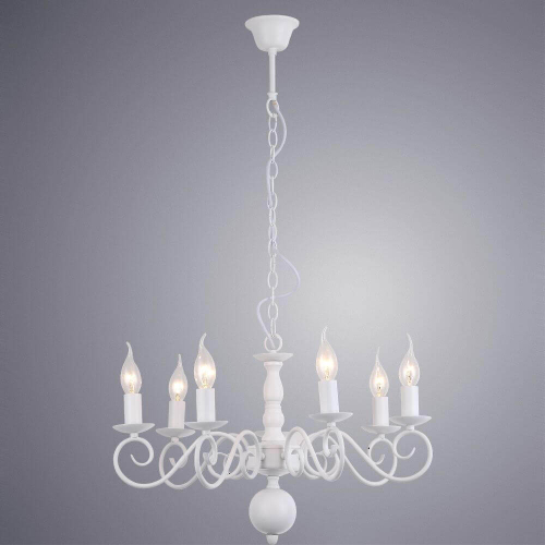Подвесная люстра Arte Lamp A1129LM-7WH изображение в интернет-магазине Cramer Light фото 4