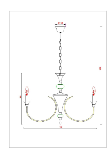 Подвесная люстра Arte Lamp Collinetta A4094LM-8WH изображение в интернет-магазине Cramer Light фото 2