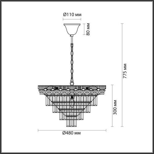 Подвесная люстра Lumion Classi 5233/8 изображение в интернет-магазине Cramer Light фото 2