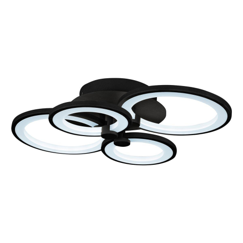 Потолочная светодиодная люстра iLedex Ring A001/4 BK изображение в интернет-магазине Cramer Light фото 3