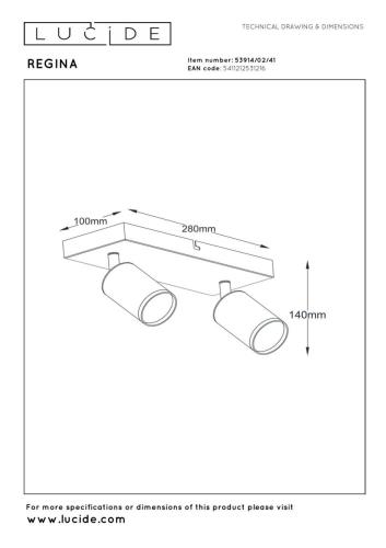 Спот Lucide Regina 53914/02/41 изображение в интернет-магазине Cramer Light фото 3