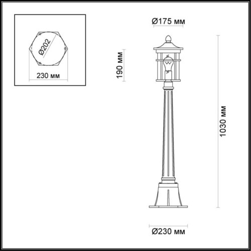 Уличный светильник Odeon Light Virta 4044/1F дополнительное фото фото 2