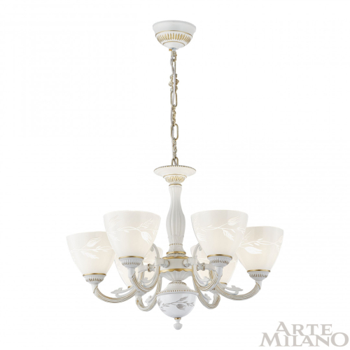 Подвесная люстра Arte Milano 343659/6 WT+G изображение в интернет-магазине Cramer Light фото 3