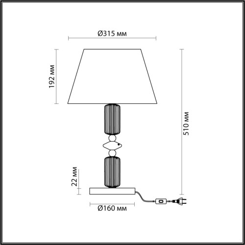 Настольная лампа Odeon Light Candy 4861/1TC изображение в интернет-магазине Cramer Light фото 3