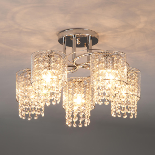 Потолочная люстра Eurosvet Bonnie 30137/5 хром изображение в интернет-магазине Cramer Light фото 4