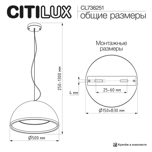 Подвесной светильник Citilux Floom CL736251 изображение в интернет-магазине Cramer Light фото 13