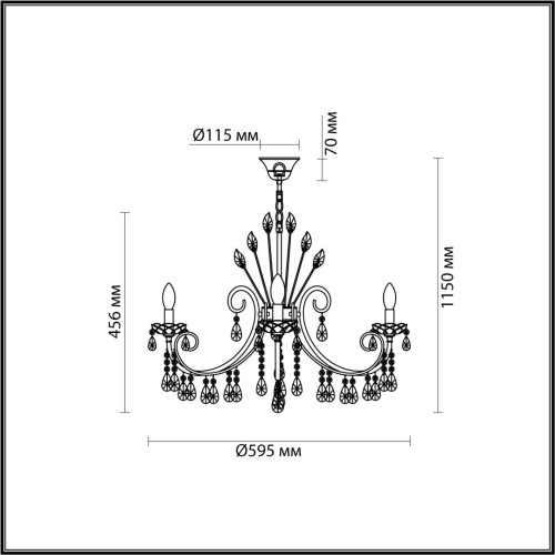 Подвесная люстра Odeon Light Versia 4977/6 изображение в интернет-магазине Cramer Light фото 4