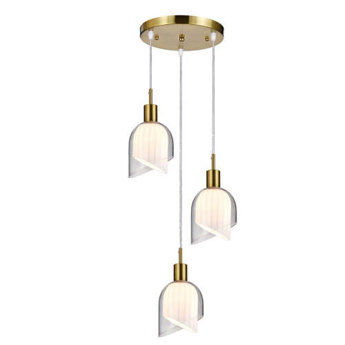 Подвесной светильник Indigo Rintocco 11074/3P Brass V000615 изображение в интернет-магазине Cramer Light