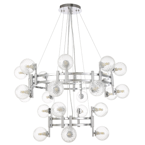 Подвесная люстра Crystal Lux LUXURY SP16+8 CHROME изображение в интернет-магазине Cramer Light фото 3