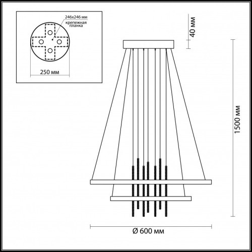 Подвесной светильник Odeon Light 3901/63L изображение в интернет-магазине Cramer Light фото 4