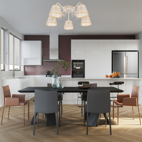 Потолочная люстра Arte Milano 341120/5 WT+G изображение в интернет-магазине Cramer Light фото 2