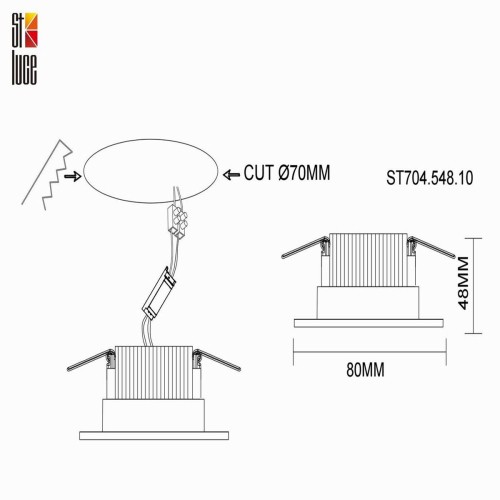 Встраиваемый светильник ST Luce ST704 ST704.548.10 изображение в интернет-магазине Cramer Light фото 3