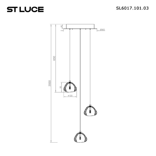 Подвесной светильник ST Luce Waterfall SL6017.101.03 изображение в интернет-магазине Cramer Light фото 5