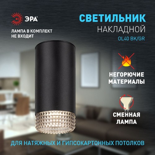 Накладной светильник Эра OL40 BK/GR Б0058480 изображение в интернет-магазине Cramer Light фото 8