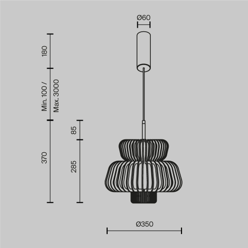 Подвесной светильник Maytoni Namiki MOD465PL-L12BK1 изображение в интернет-магазине Cramer Light фото 6