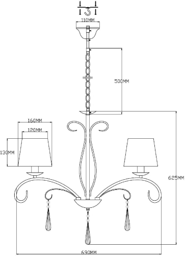 Подвесная люстра Moderli Aramco V2601-5P изображение в интернет-магазине Cramer Light фото 5