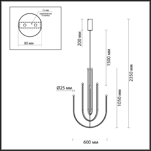 Подвесная люстра Odeon Light Memfi 6633/70L изображение в интернет-магазине Cramer Light фото 2