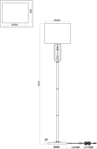 Торшер Freya Riverside FR1007FL-01BS изображение в интернет-магазине Cramer Light фото 3