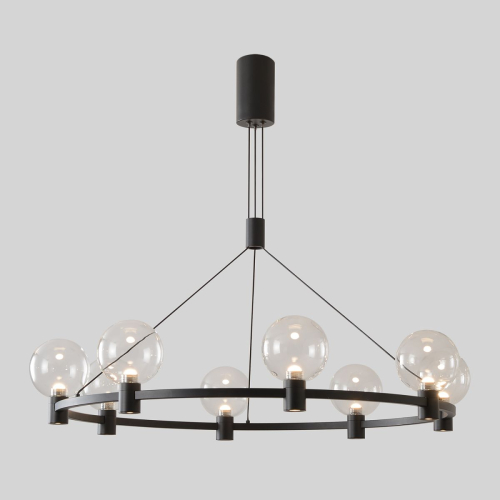 Подвесная люстра Crystal Lux DUET SP56W LED BLACK изображение в интернет-магазине Cramer Light фото 6