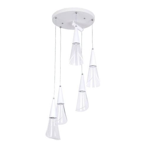 Каскадная люстра LED4U L7106-6 WТ изображение в интернет-магазине Cramer Light