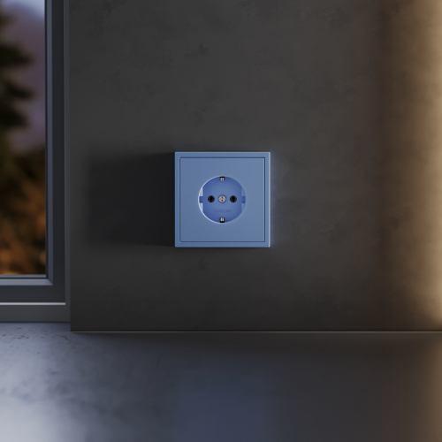 Накладка для розетки с заземлением Voltum S70 (деним) VLS000615 дополнительное фото