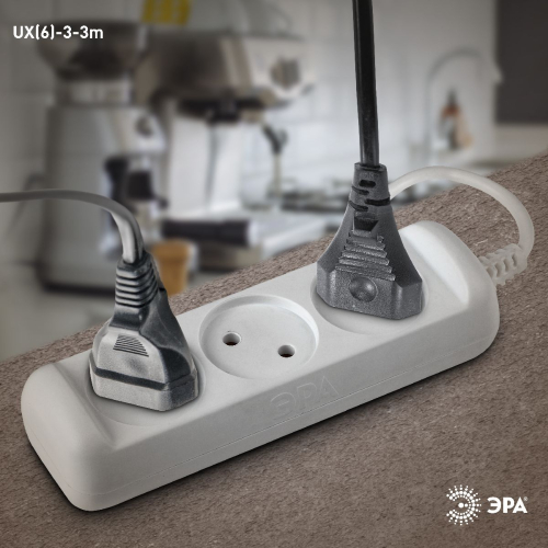 Удлинитель электрический Эра UX(6)-3-3m Б0038568 дополнительное фото фото 2