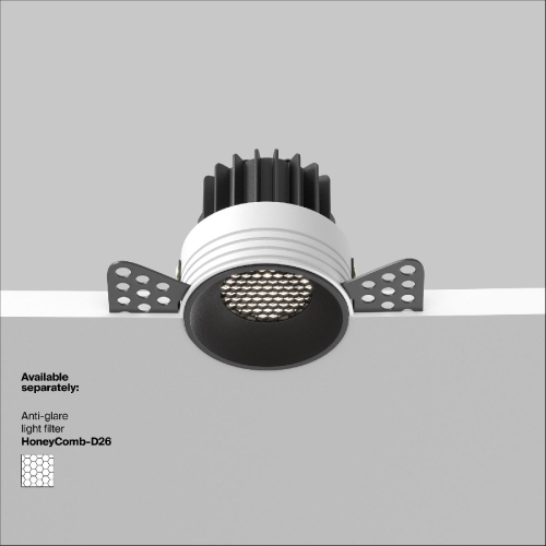Встраиваемый светильник Maytoni Round DL058-7W4K-TRS-B изображение в интернет-магазине Cramer Light фото 8