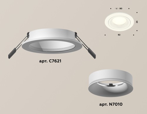 Встраиваемый светильник Ambrella Light Techno XC7621001 (C7621, N7010) изображение в интернет-магазине Cramer Light фото 2