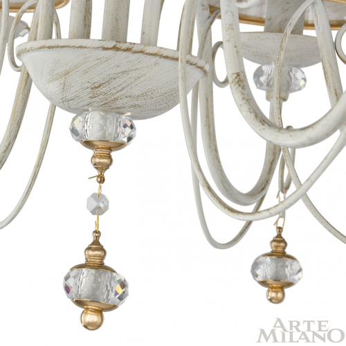 Подвесная люстра Arte Milano 347620/6 WT+G изображение в интернет-магазине Cramer Light фото 7