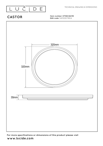 Потолочный светильник Lucide Castor 07120/22/30 изображение в интернет-магазине Cramer Light фото 15