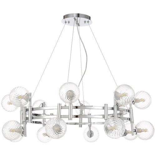 Подвесная люстра Crystal Lux LUXURY SP16 CHROME изображение в интернет-магазине Cramer Light фото 2