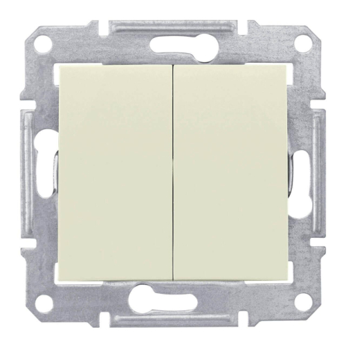 Выключатель двухклавишный Schneider Electric Sedna 10A 250V SDN0300147 дополнительное фото