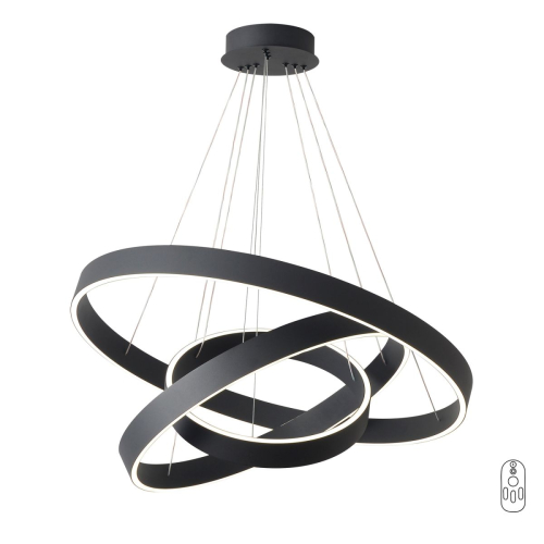Подвесная люстра Crystal Lux TRON SP158W LED BLACK изображение в интернет-магазине Cramer Light