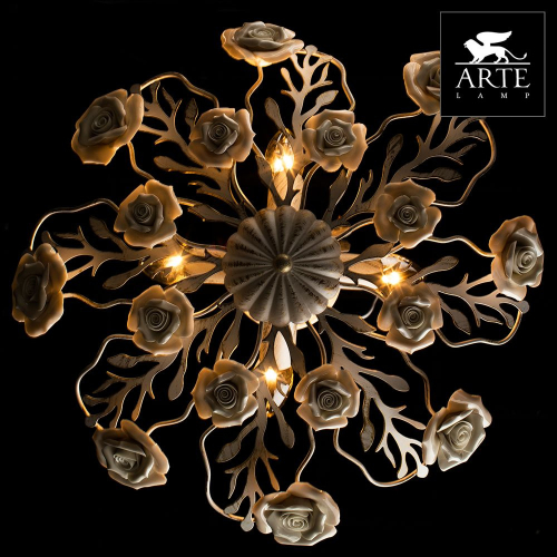 Потолочная люстра Arte Lamp Idillio A6356PL-4WG изображение в интернет-магазине Cramer Light фото 2