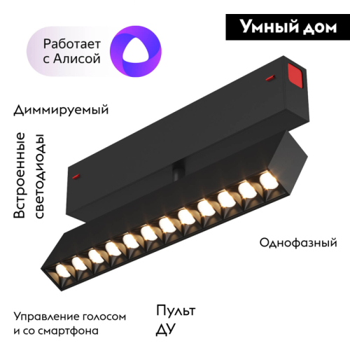 Трековый светодиодный светильник Denkirs DK8006-BK изображение в интернет-магазине Cramer Light фото 2