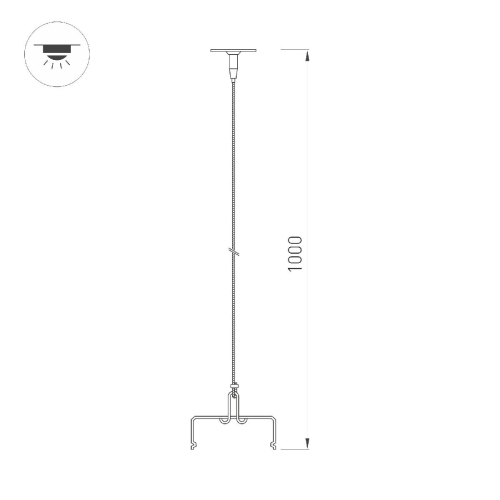 Подвес Arlight ALT-TUBULAR-HANG-L1000 043656 изображение в интернет-магазине Cramer Light фото 2