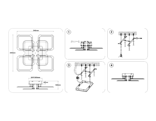 Потолочная люстра Ambrella Light Original Acrylica FA8950 изображение в интернет-магазине Cramer Light фото 7