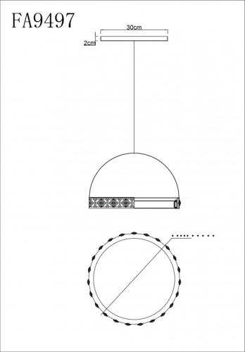 Подвесной светильник Ambrella Light Acrylica FA9497 изображение в интернет-магазине Cramer Light фото 4