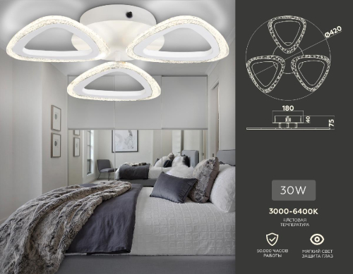 Потолочный светильник Ambrella Light Acrylica Original FA4508 изображение в интернет-магазине Cramer Light фото 2
