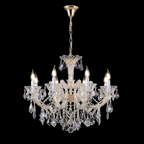 Подвесная люстра Crystal Lux CRISTELLE SP8 GOLD изображение в интернет-магазине Cramer Light фото 5