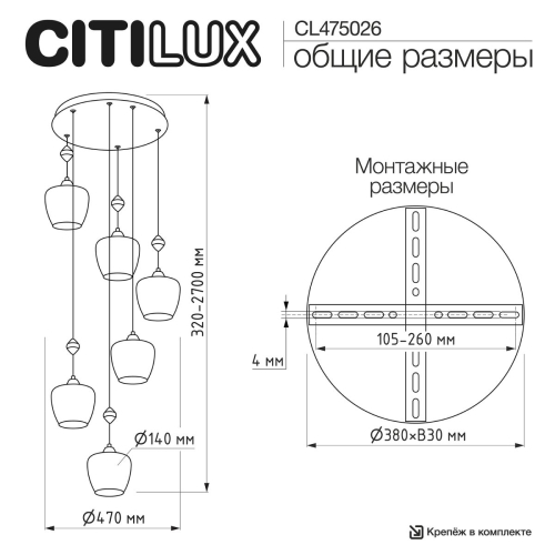 Подвесной светильник Citilux Nort CL475026 изображение в интернет-магазине Cramer Light фото 5