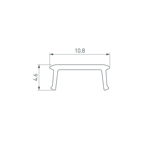 Экран Arlight SHELF-600-2000 OPAL (Пластик) 060587 изображение в интернет-магазине Cramer Light фото 2